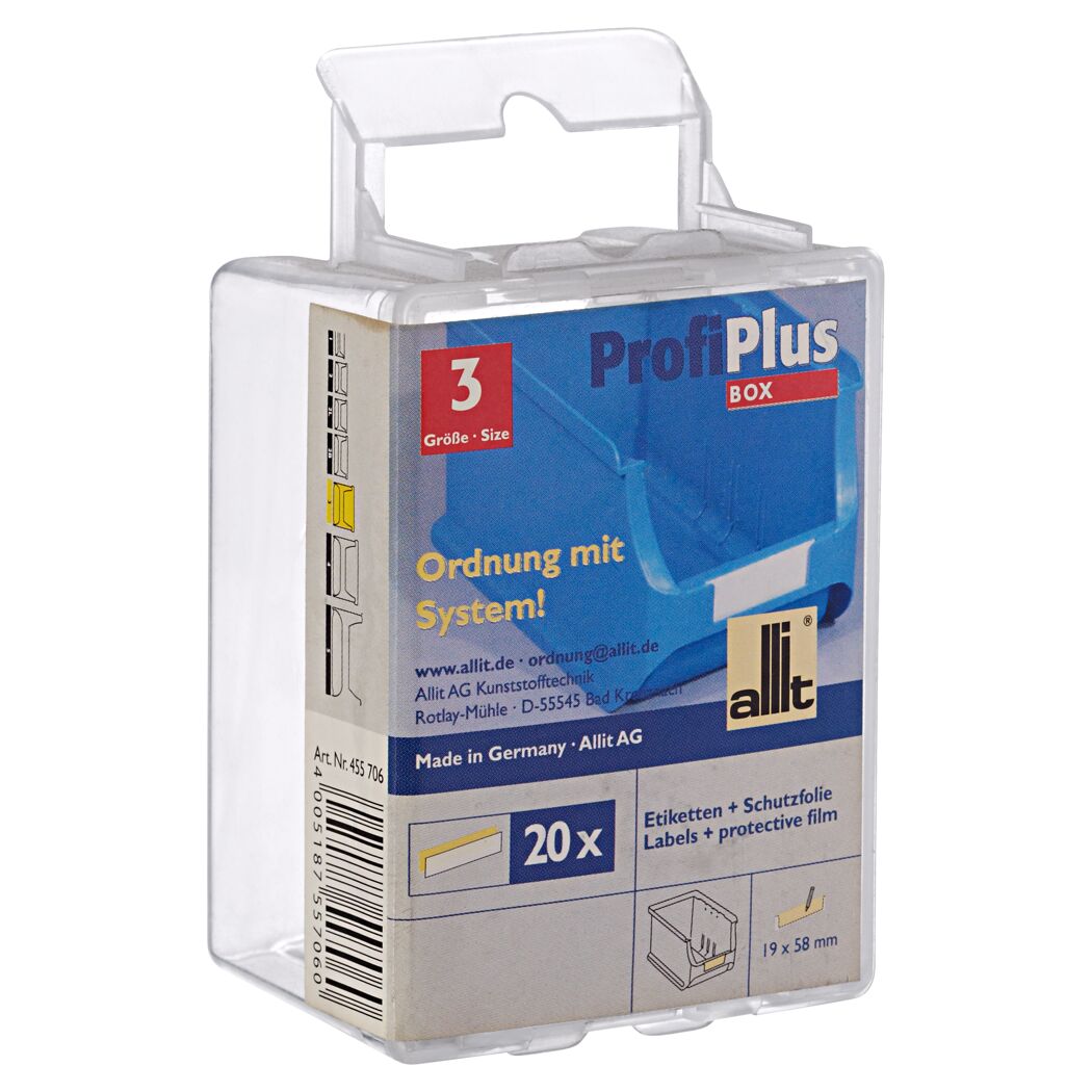 allit ProfiPlus Box Etiketten + Schutzfolie