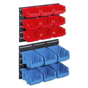 ProfiPlus Sichtboxen-Set 'Set C 1+2/17' 17-teilig rot/blau