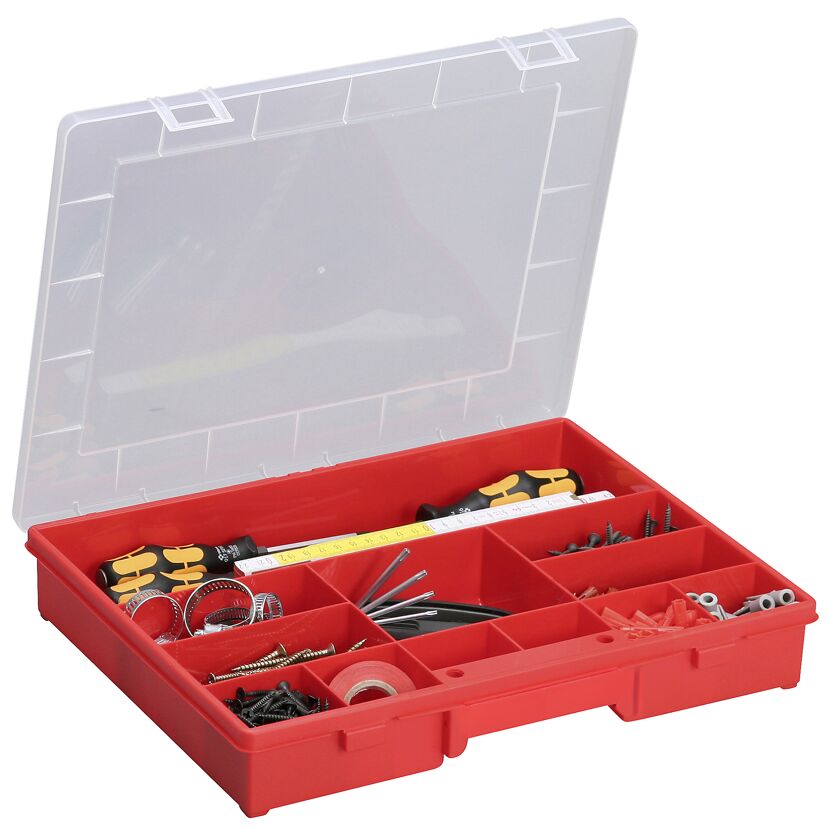 EuroPlus Sortimentskasten 12 Fächer 'Basic 37/12' rot 37 x 29,5 x 6 cm