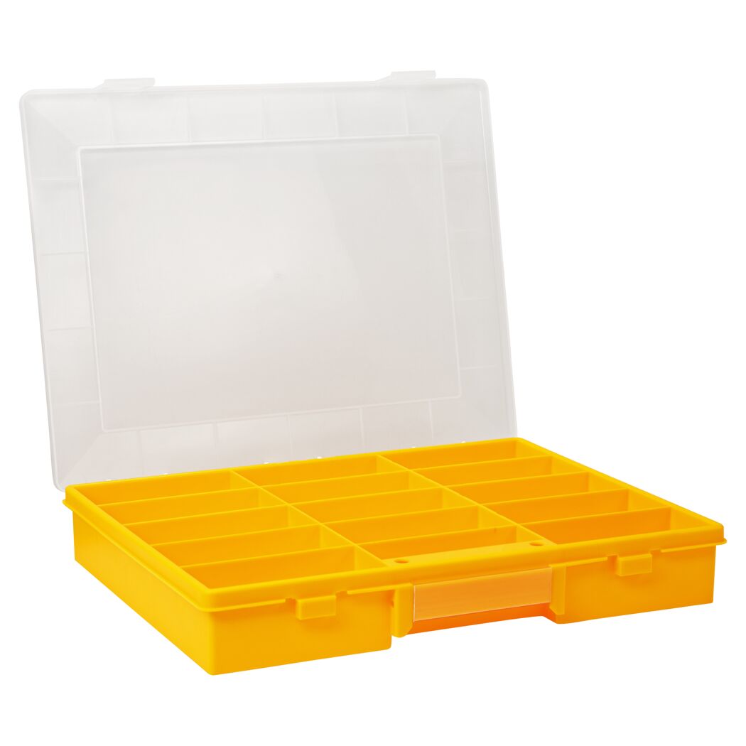 EuroPlus Sortimentskasten 15 Fächer 'Basic 37/15' gelb 37 x 29,5 x 6 cm