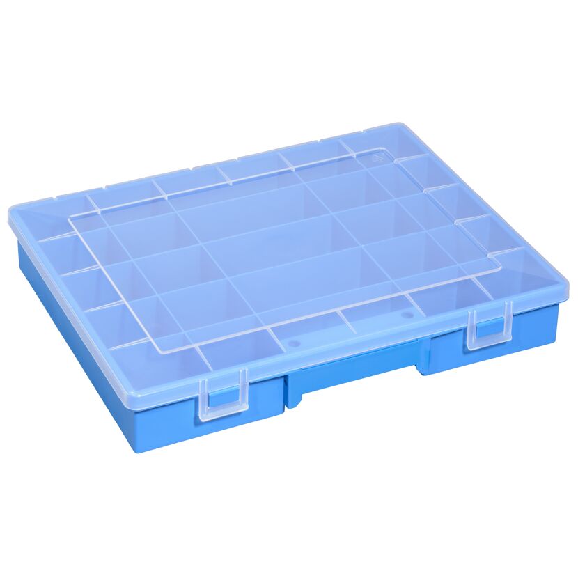 EuroPlus Sortimentskasten 'Basic 37/25' 25 Fächer blau 37 x 29,5 x 6 cm