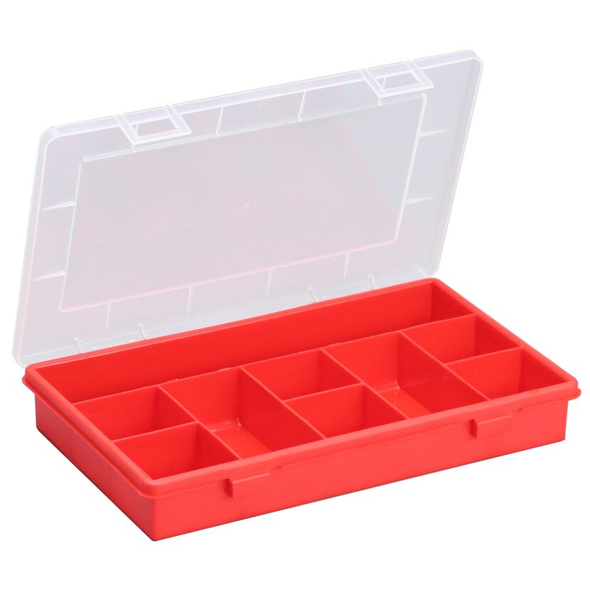 EuroPlus Sortimentskasten 'Basic 29/9' 9 Fächer rot 29 x 18,5 x 4,6 cm