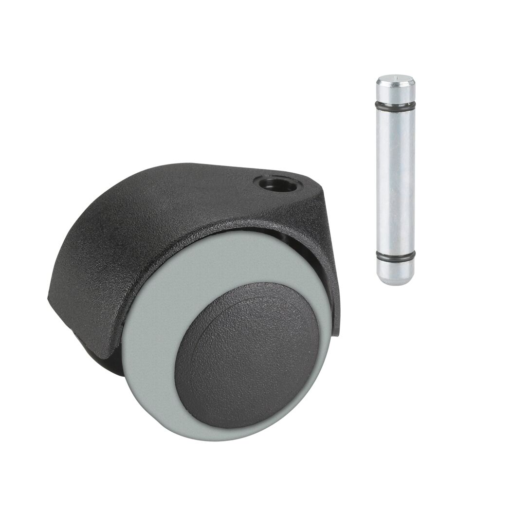 Parkett-Doppelrolle mit Platte 40 mm