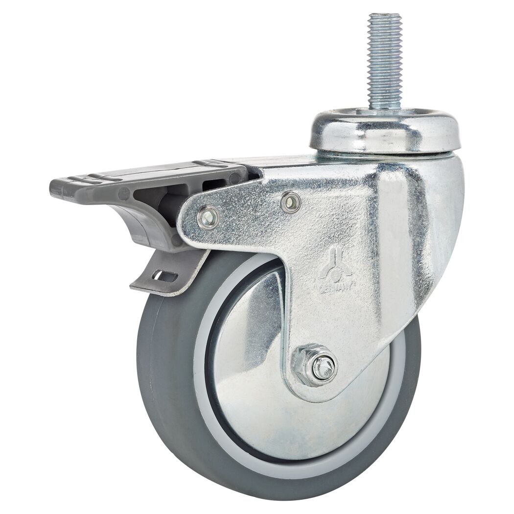 Lenkrolle mit Gewindestange 75 mm/M10