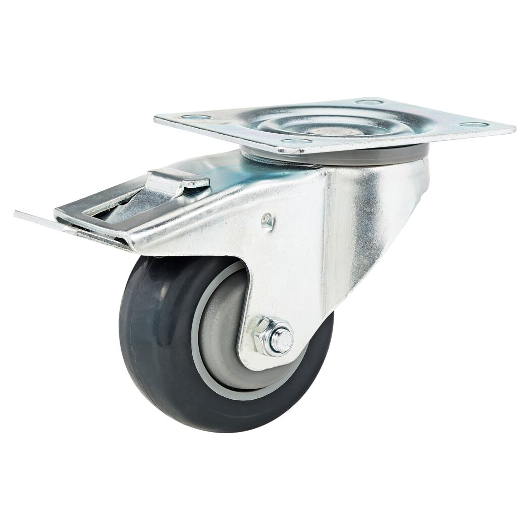 Transportgeräte-Lenkrolle mit Platte 80 mm