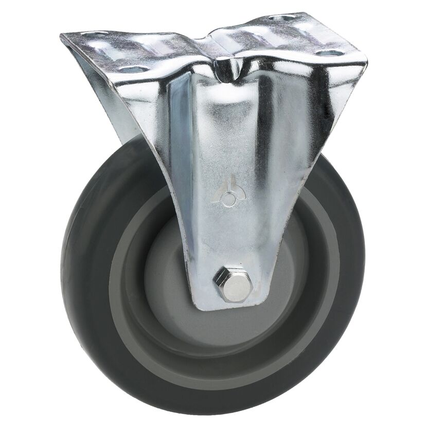 Transportgeräte-Bockrolle mit Platte 80 mm