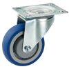 Blaue TPE-Lenkrolle mit Platte