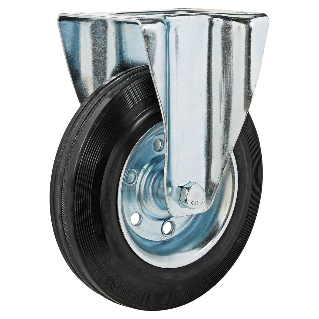 Transportgeräte-Bockrolle mit Platte 200 mm