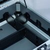 Innenansicht des geöffneten Alu-Koffers AluPlus Service C 44-2 mit schwarzen Trennwänden