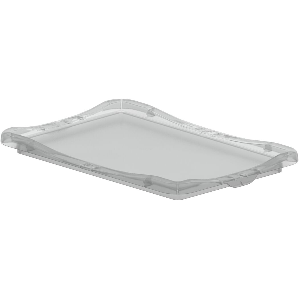 Ein transparenter Eurobox Klickdeckel.