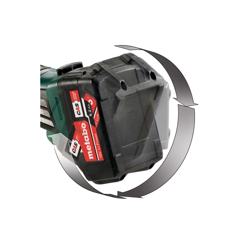 Akku-Winkelschleifer W 18 LTX 125 Quick mit drehbarem Akku