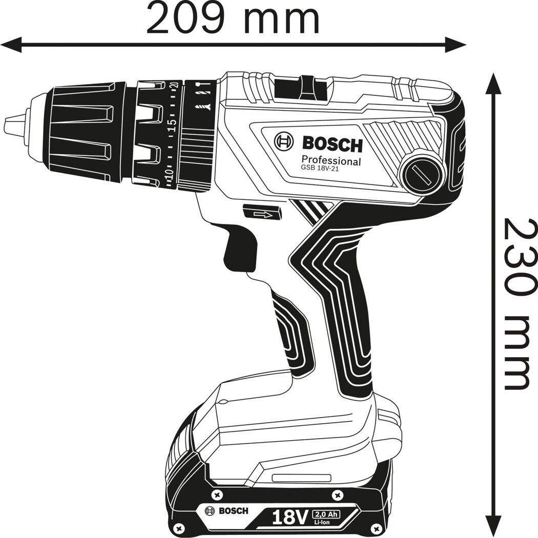 Bosch Professional GSB 18V-21 Akkubohrschrauber
