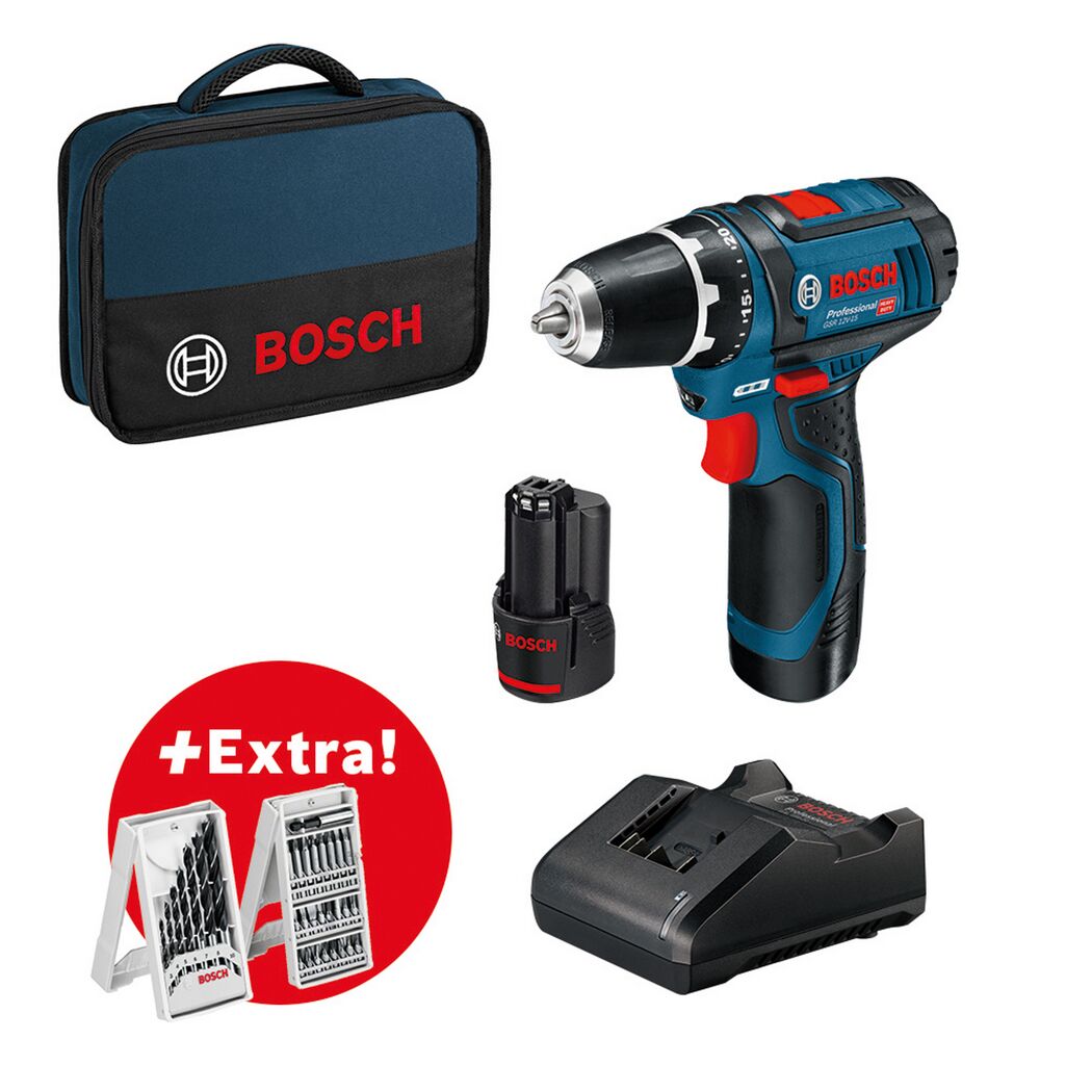 Bosch Akkuschrauber GSR 12V-15 mit Zubehör