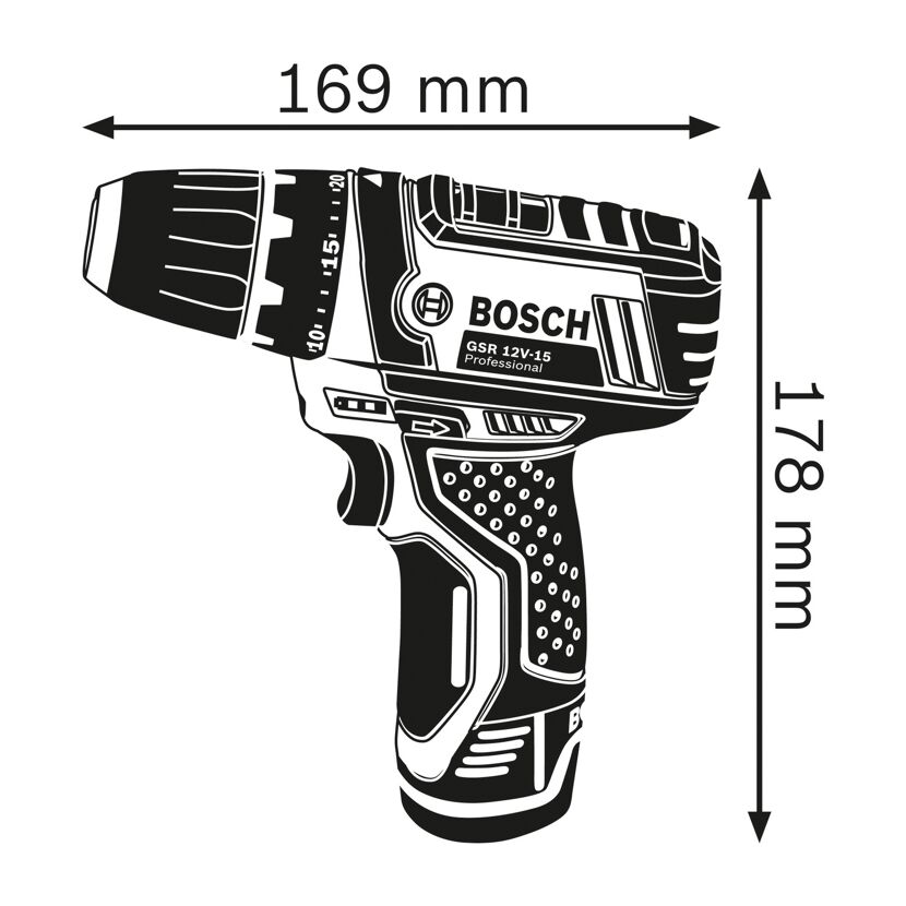 Akkubohrschrauber Bosch GSR 12V-15 Professional
