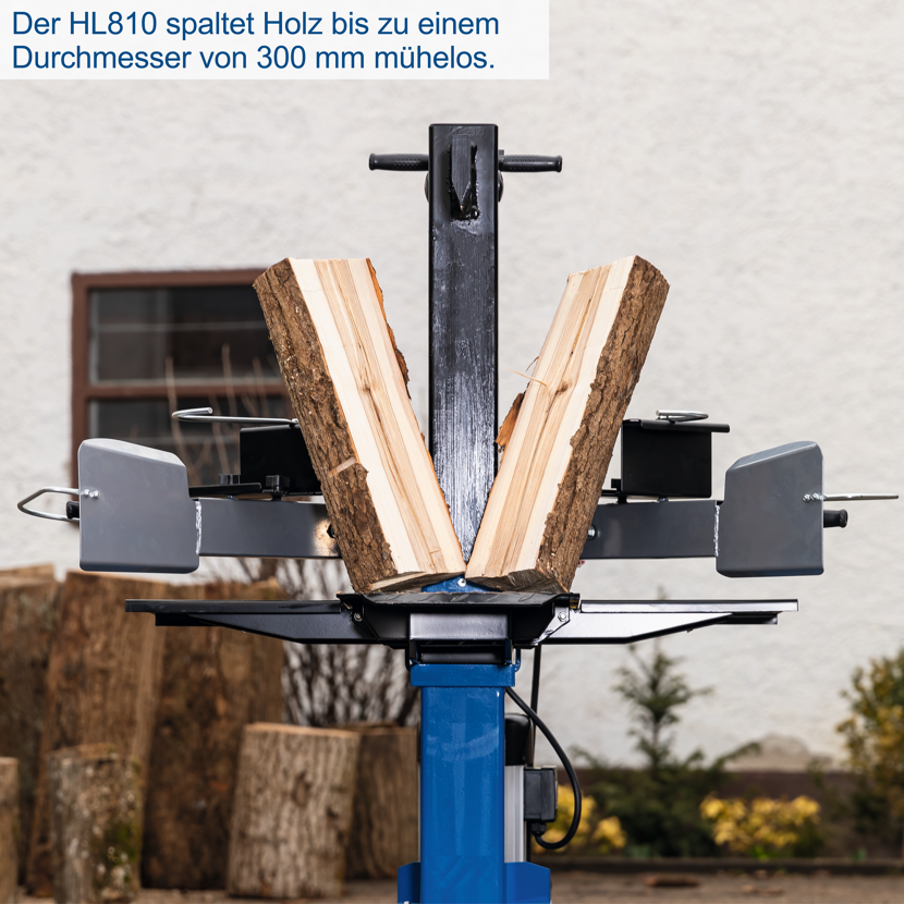 Holzspalter HL810 spaltet Holz