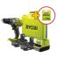 RYOBI Akku-Schrauber-Set, 2 Akkus, Ladegerät, Koffer, Bits