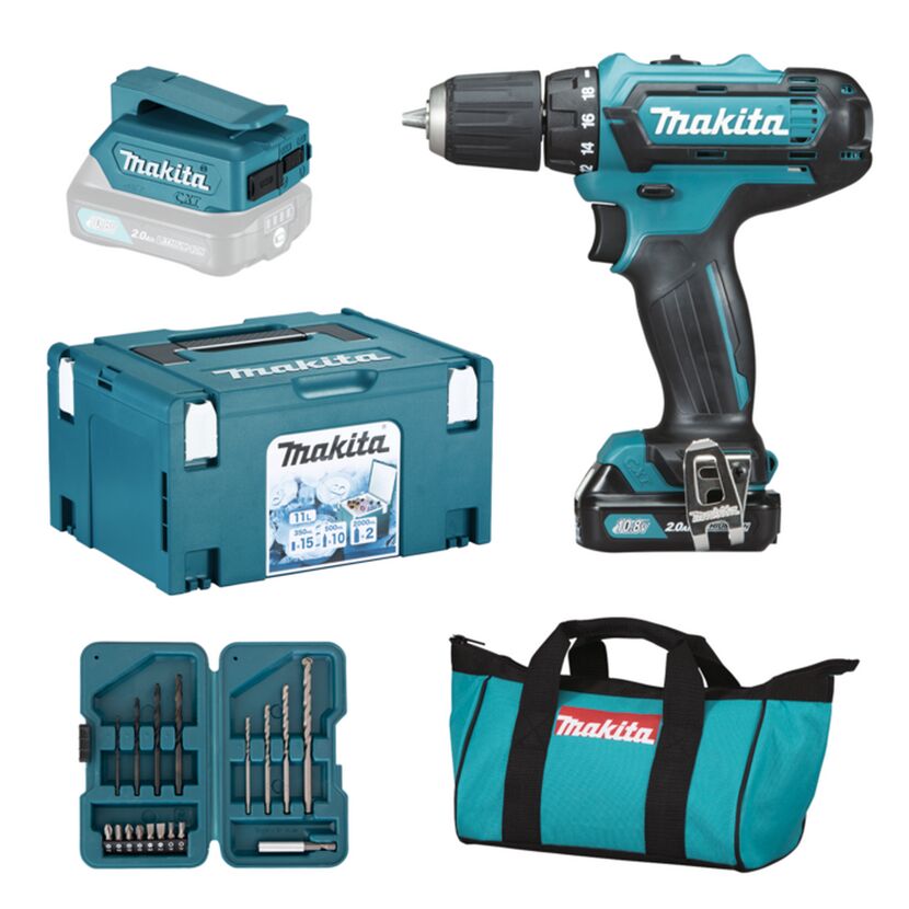 Makita Akku-Bohrschrauber, Zubehör und Tasche