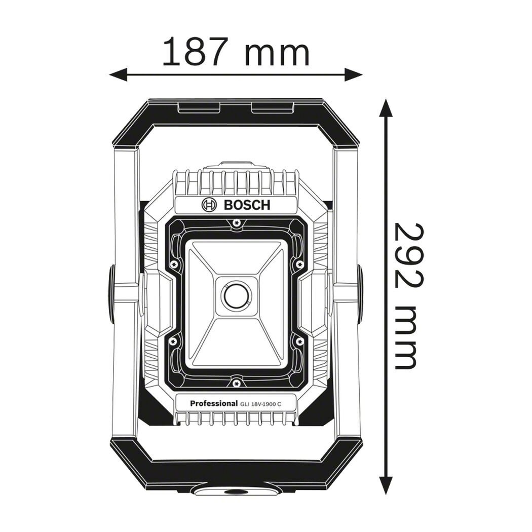LED-Arbeitsleuchte 'Professional' faltbar 1900 lm
