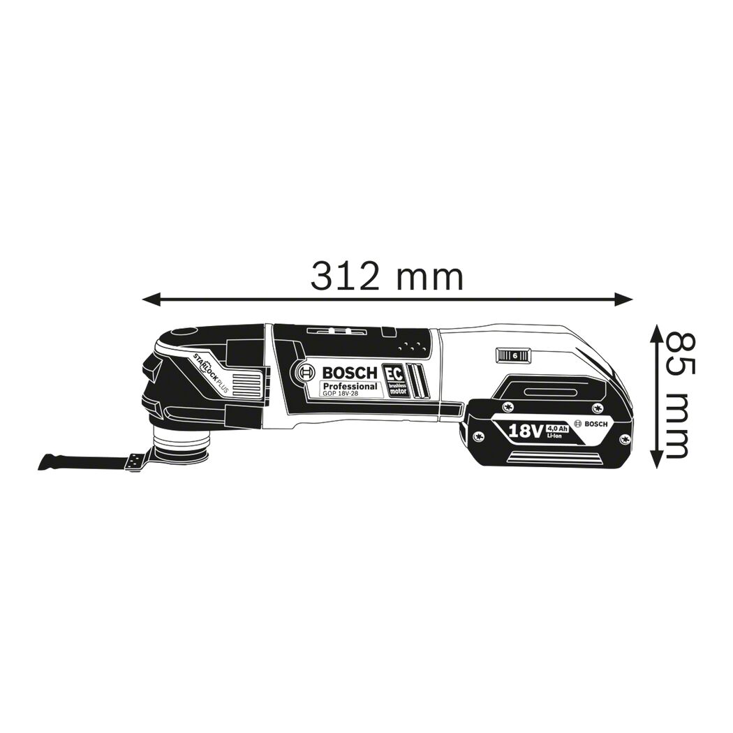 Akku-Multi-Cutter 'GOP 18V-28' mit Transportbox