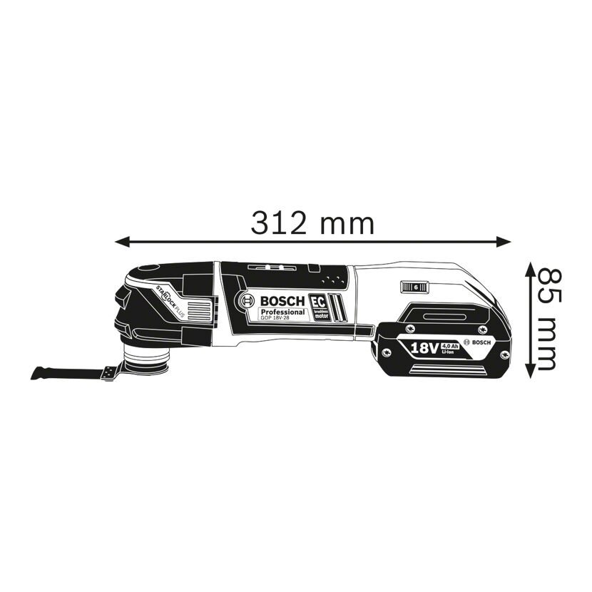 Akku-Multi-Cutter 'GOP 18V-28' mit Transportbox