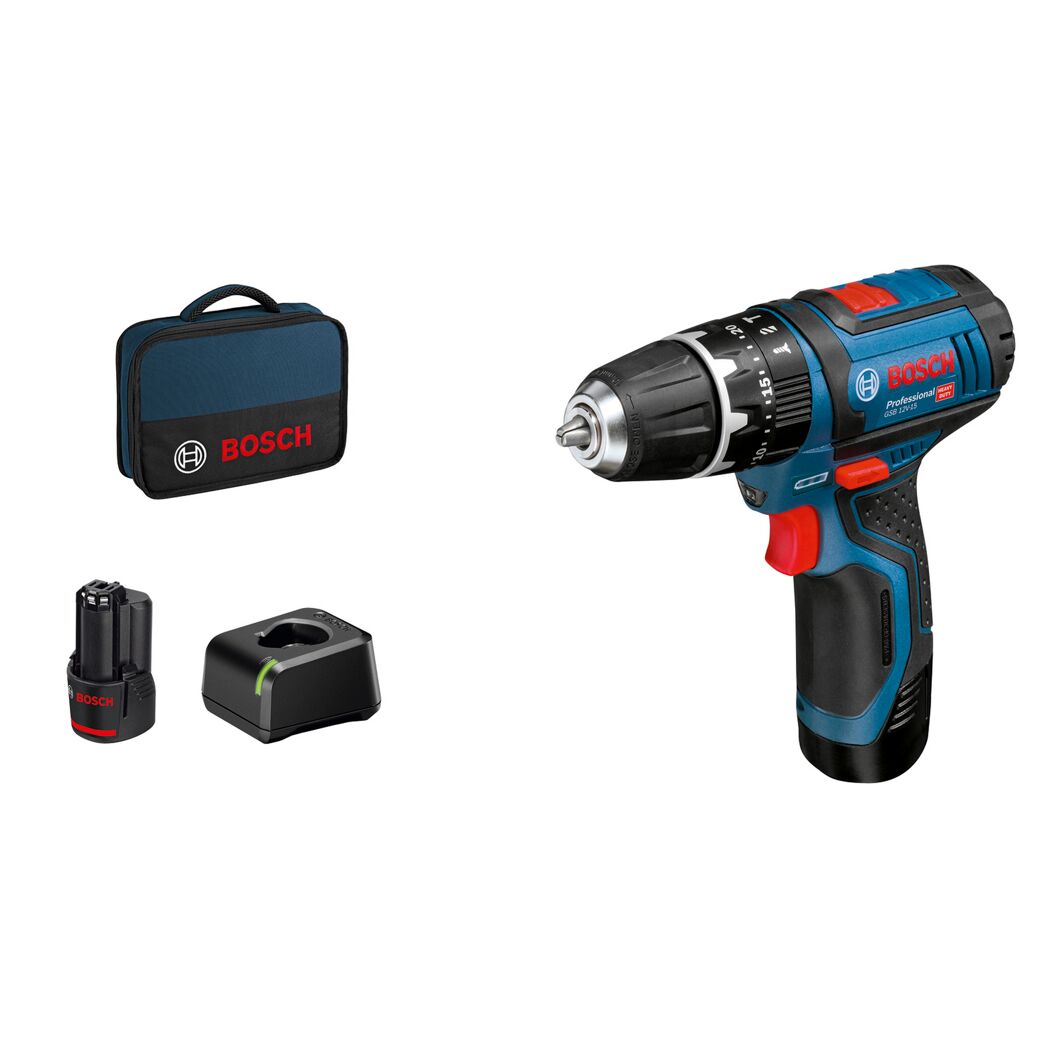 Akku-Schlagbohrschrauber 'GSB 12V-15 Professional' 2 x 2,0 Ah Akku in Tasche