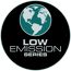Low Emission Series Logo mit Weltkugel