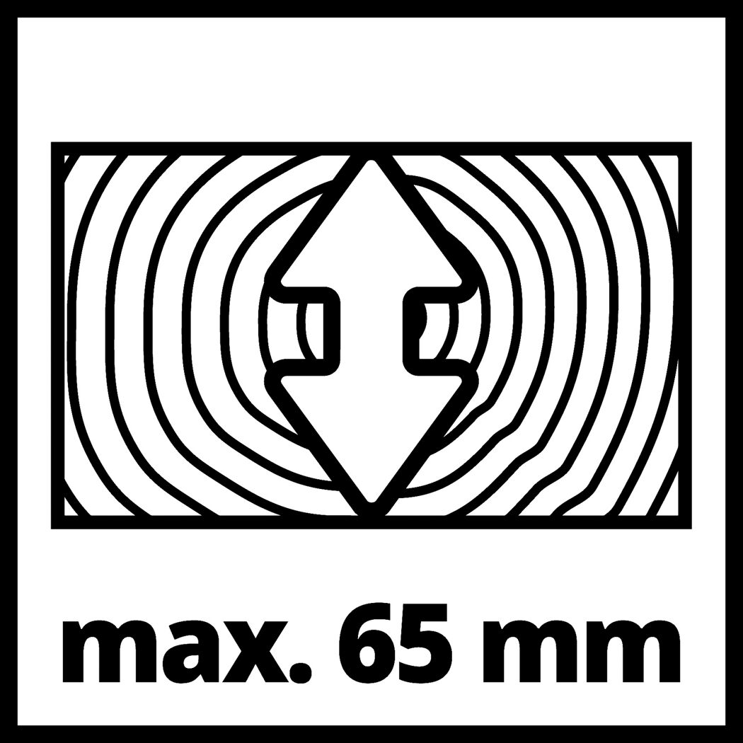 Max. Schnitttiefe 65 mm