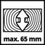 Max. Schnitttiefe 65 mm