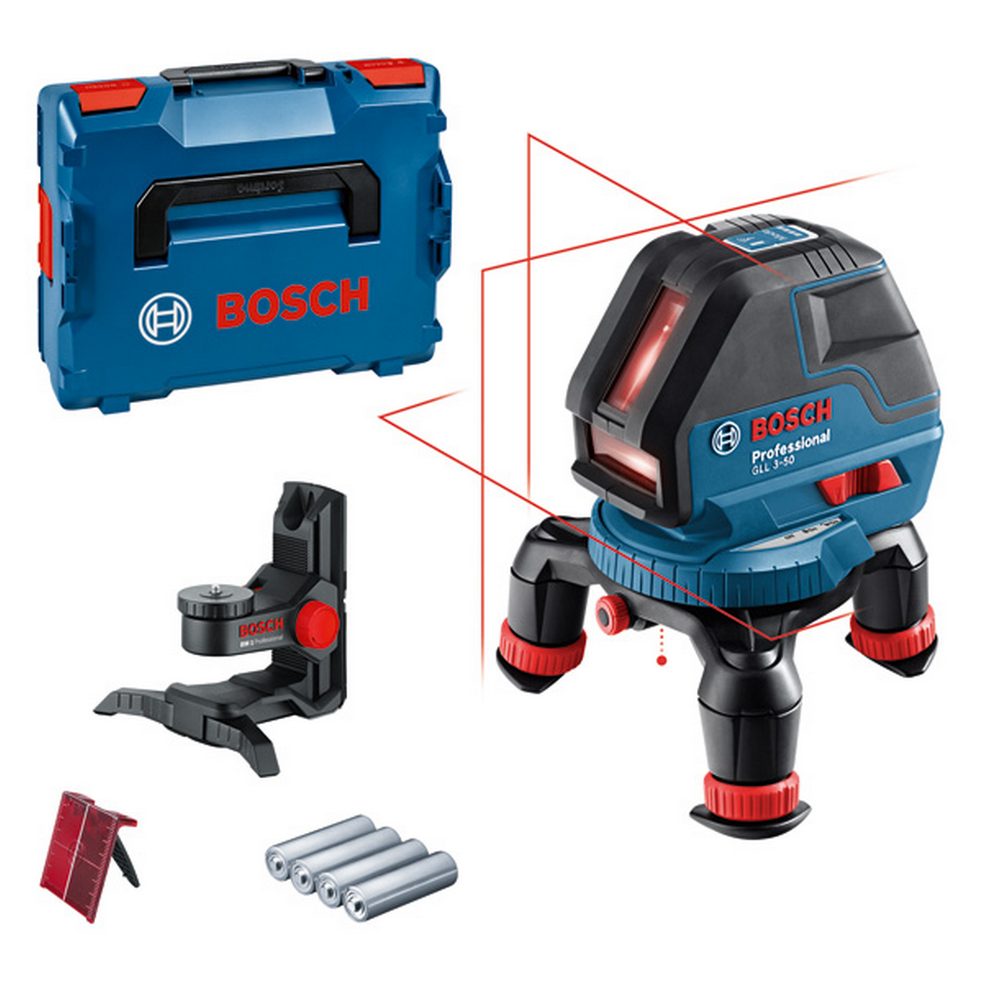 Linienlaser 'GLL 3-50 Professional' mit Laser-Zieltafel, in L-BOXX