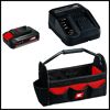 Einhell Power X-Change 18V Akku, Ladegerät und Werkzeugtasche