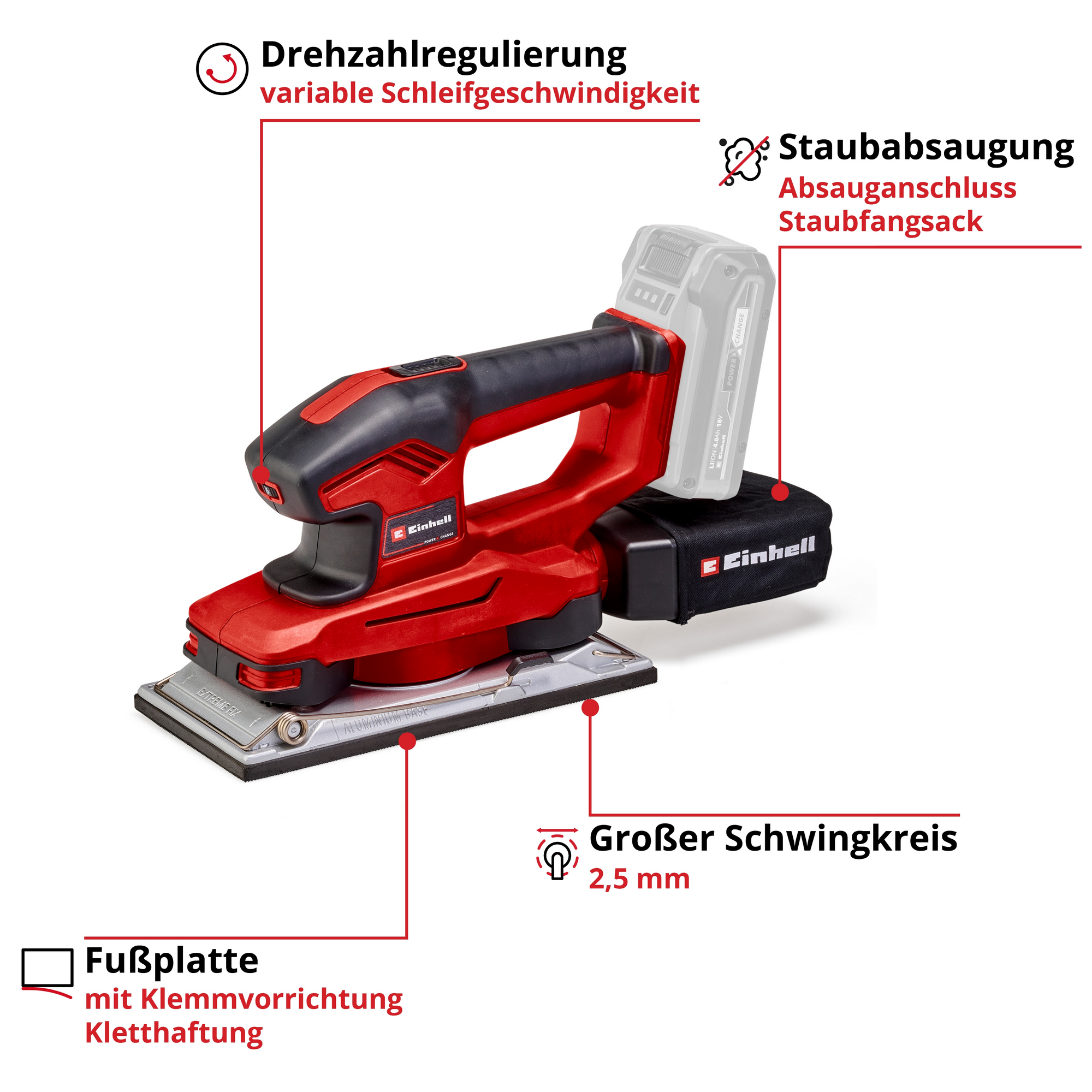 Akku-Schwingschleifer 'TE-OS 18/230 Li Solo' + product picture