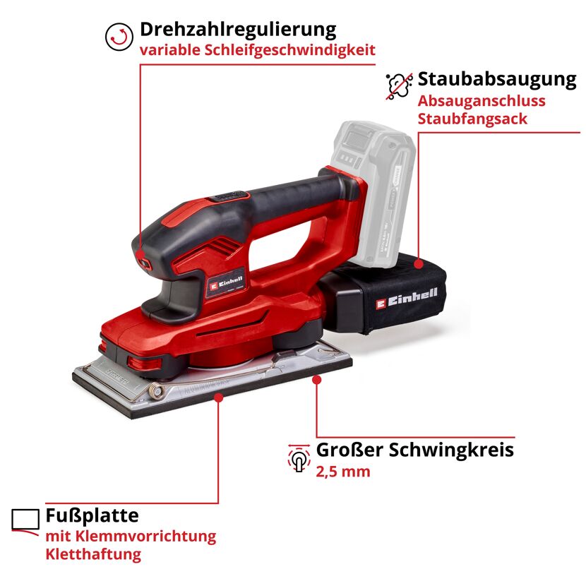 Einhell Akku-Schwingschleifer