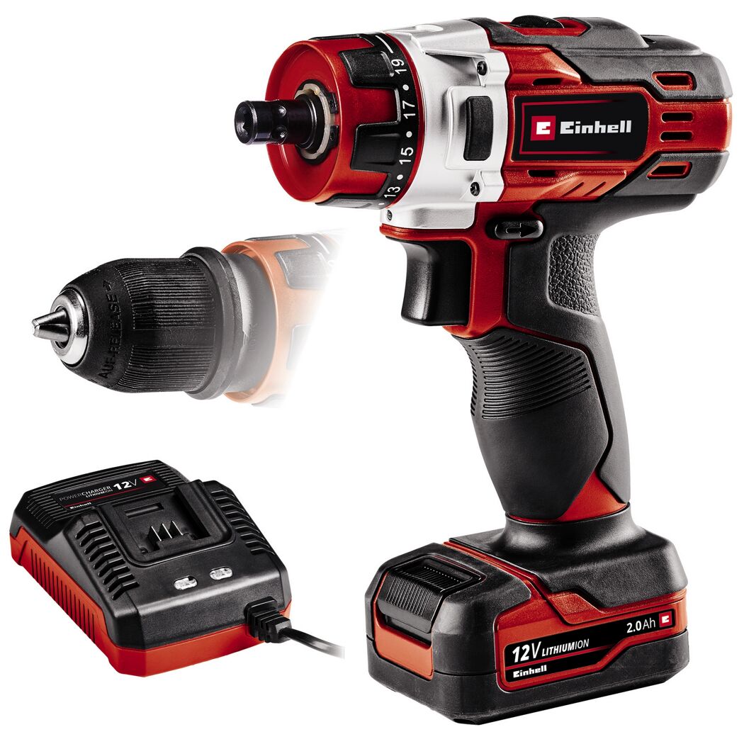 Einhell Akku-Bohrschrauber TE-CD 12/1 X mit Ladegerät