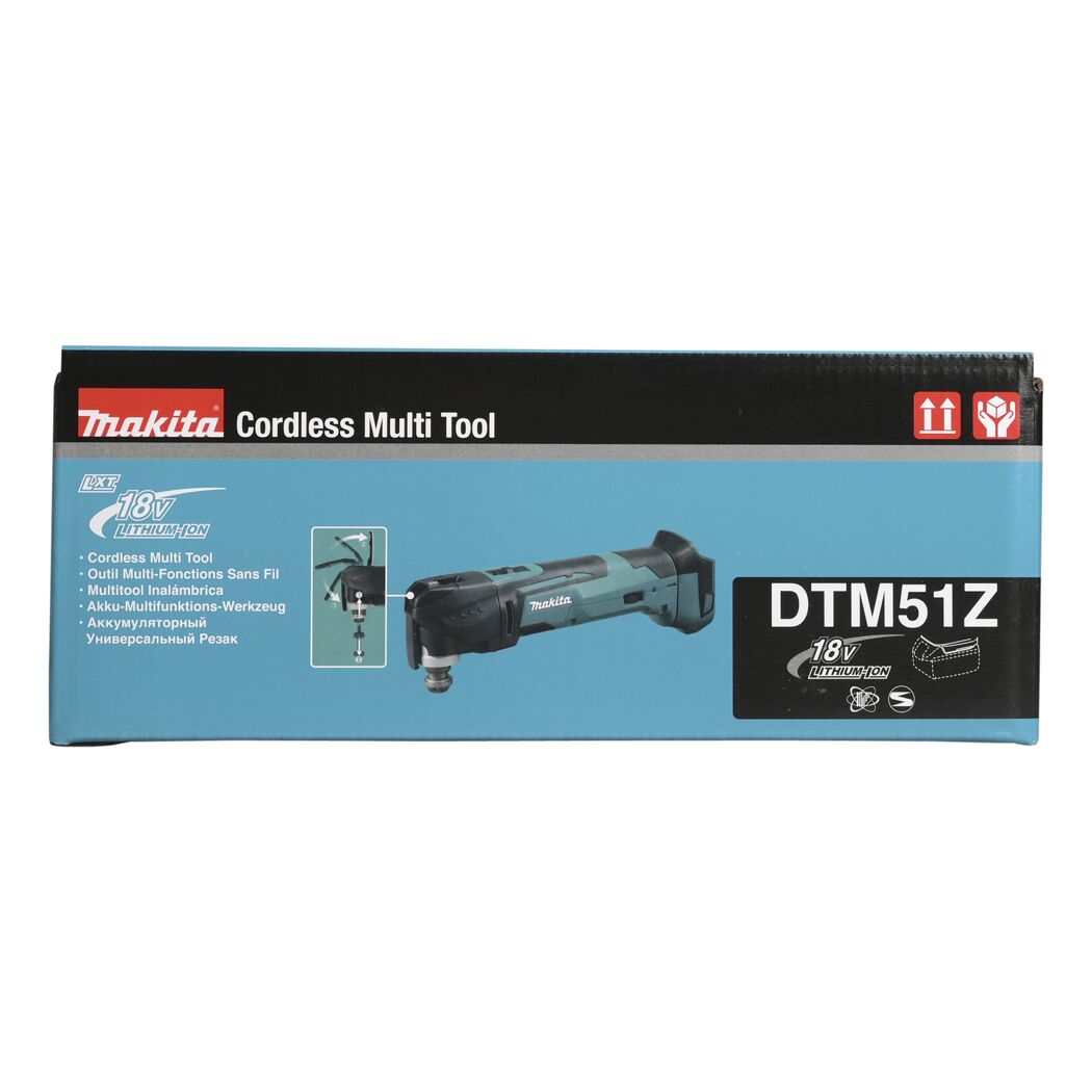 Makita Akku-Multifunktionswerkzeug DTM51Z im Verpackungskarton