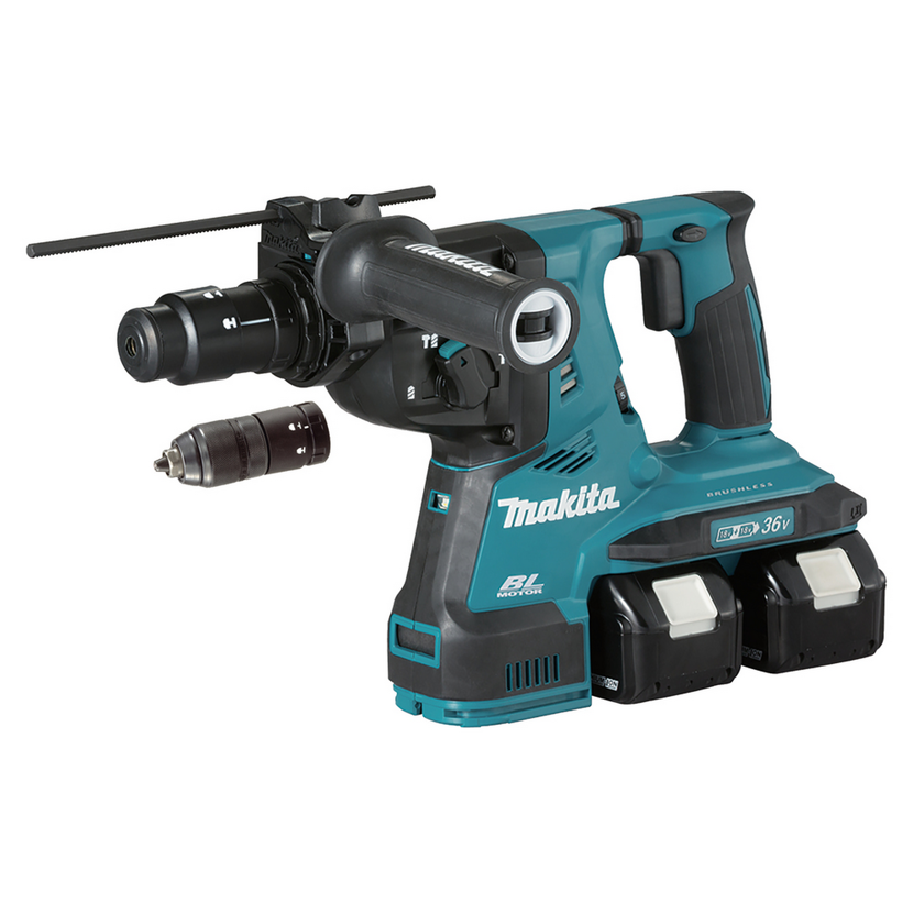 Makita Akku-Kombihammer mit zwei Zusatzteilen