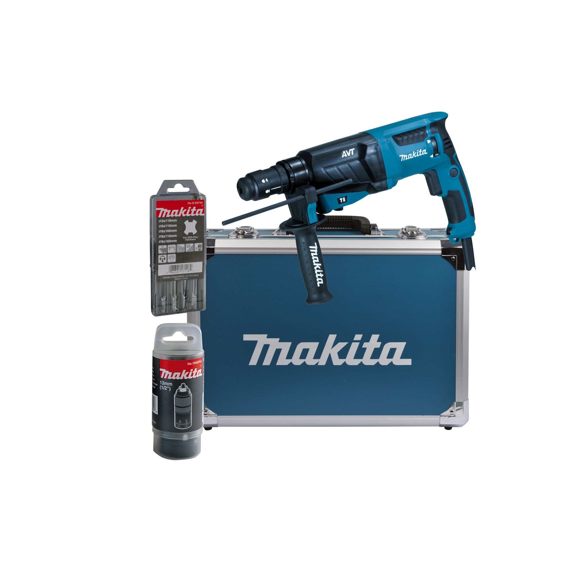 Makita Kombihammer, Bohrer und Transportkoffer
