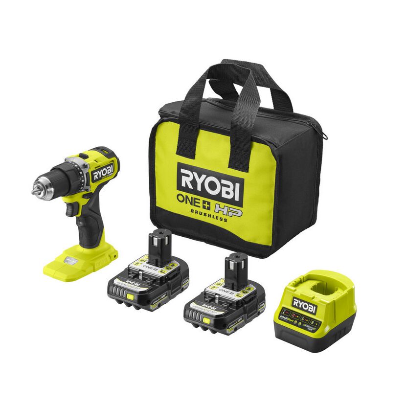 RYOBI Akku-Bohrschrauber, Ladegerät, Tasche, Akkus