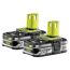 Zwei Ryobi ONE+ 18V 2,5 Ah Lithium+ Akkus