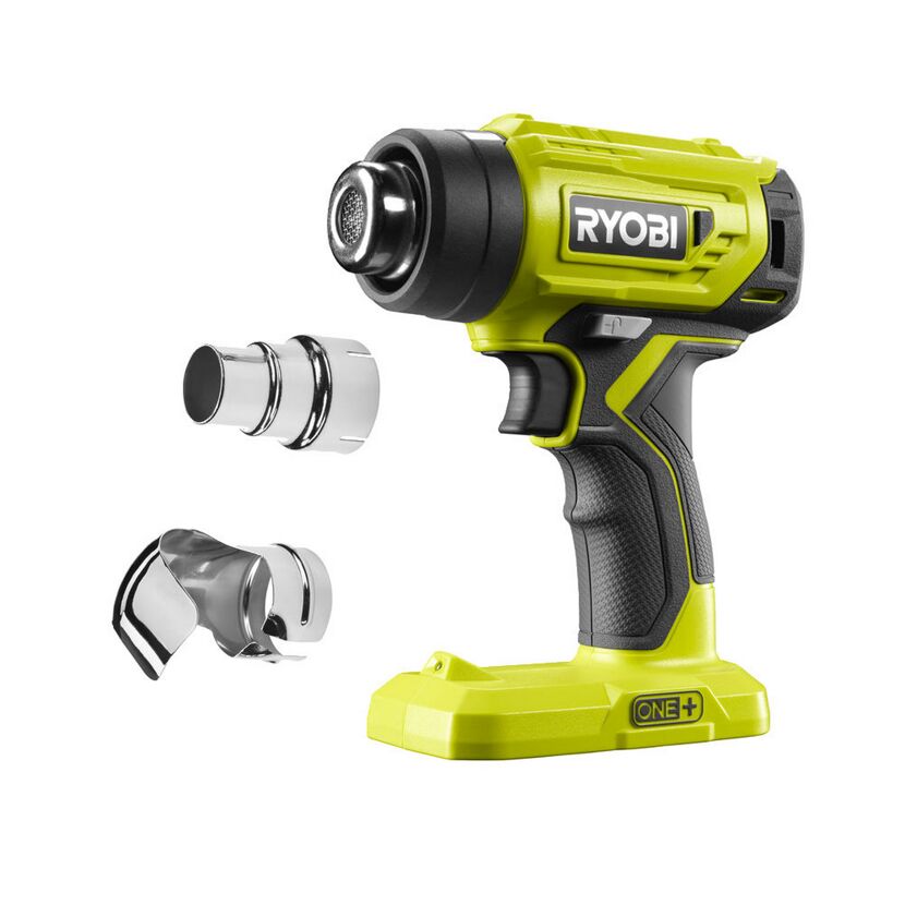 RYOBI Heißluftpistole R18HG-0 mit zwei Aufsätzen