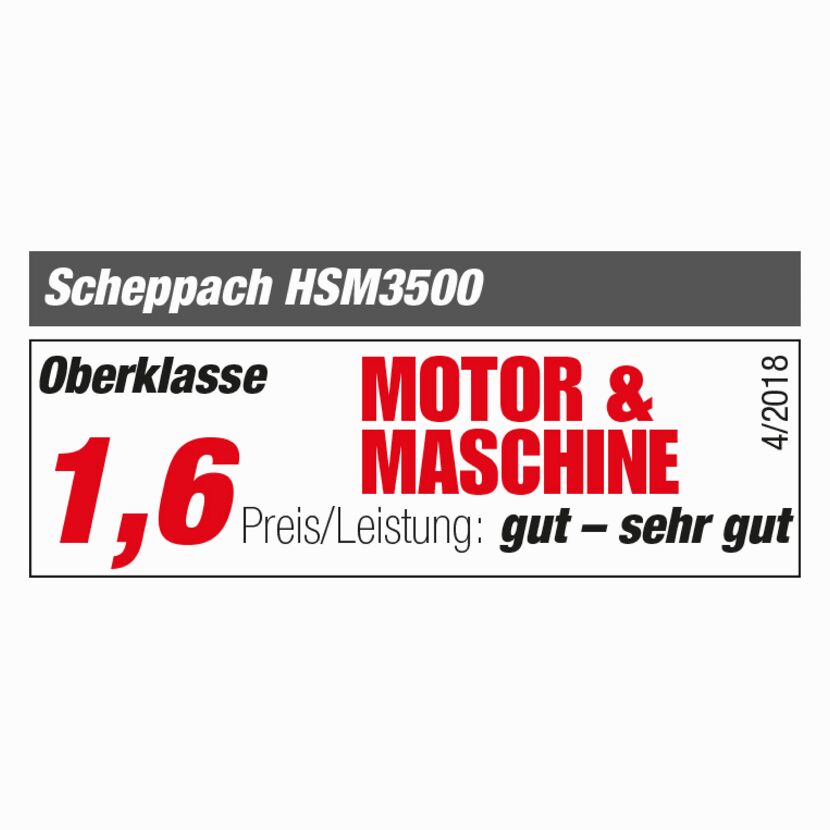 Scheppach HSM3500, Note 1,6, Preis/Leistung gut – sehr gut