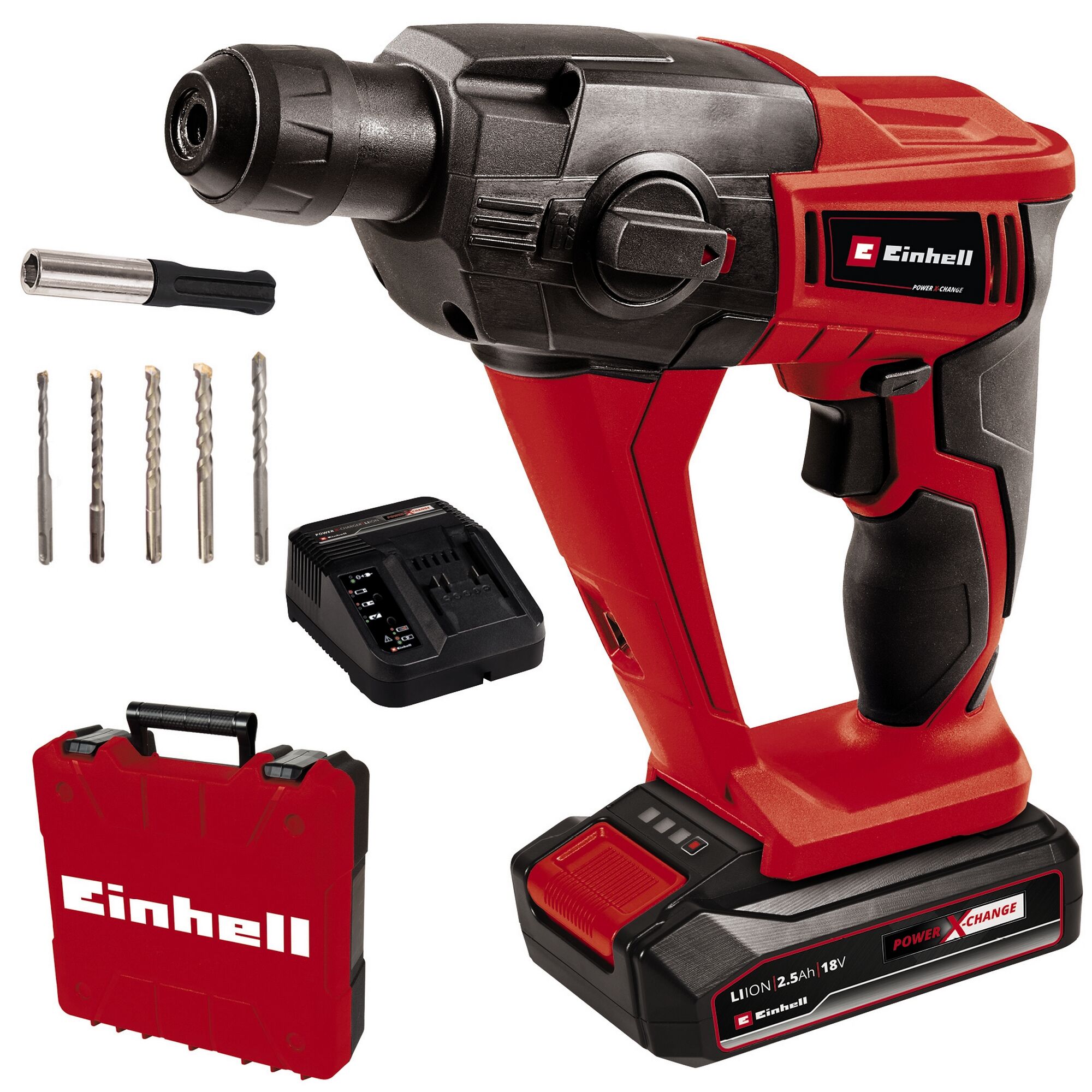 Einhell Akku-Bohrhammer-Set TE-HD 18 Li mit Zubehör