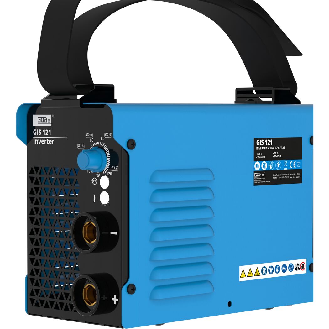 Blaues Inverter-Schweißgerät Güde GIS 121