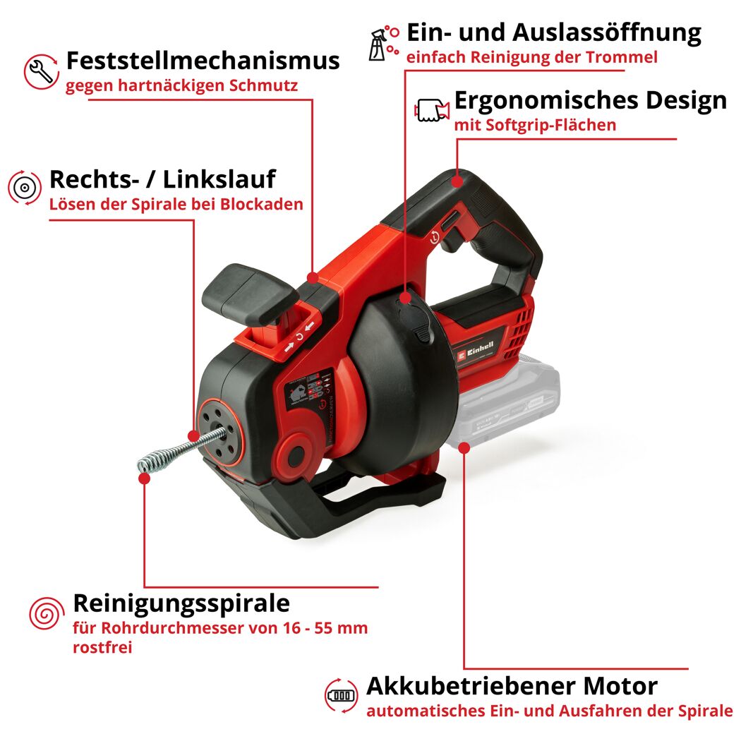 Akku-Rohrreiniger 'TE-DA 18/760 Li Solo' 18 V