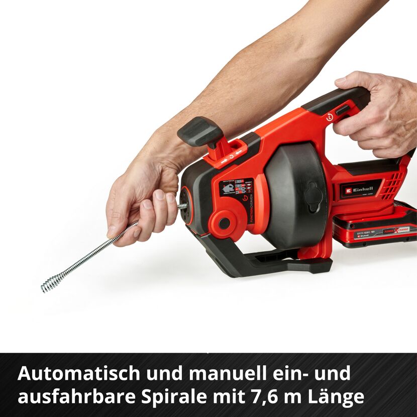 Einhell Akku-Rohrreiniger TE-DA 18/760