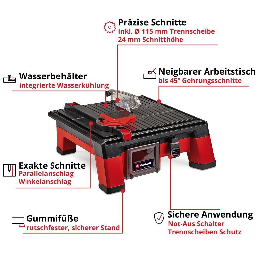 Akku-Fliesenschneidmaschine 'TE-TC 18/115 Li-Solo' 18 V
