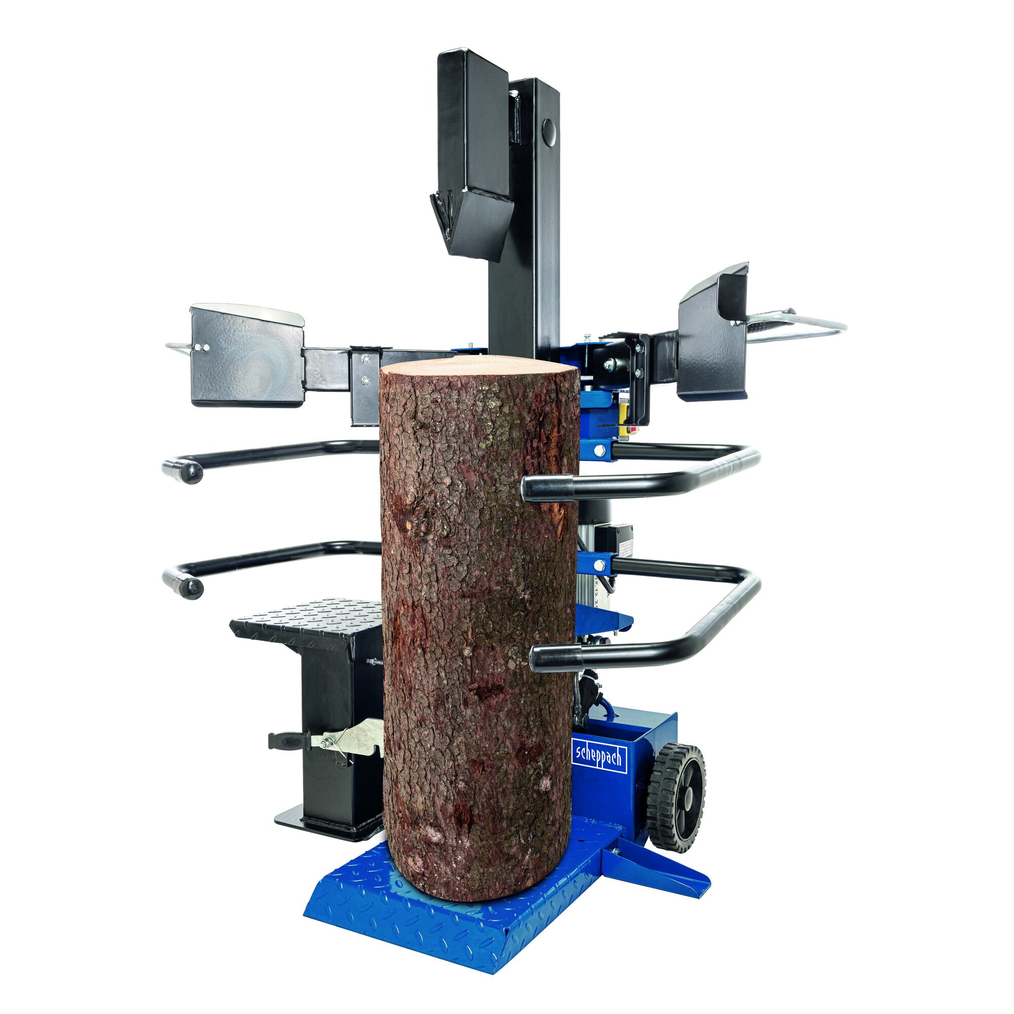 Holzspalter Compact 8t 400V mit Holzstamm