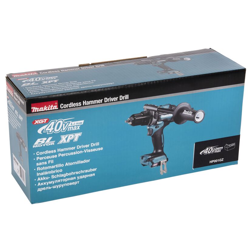 Makita Akku-Schlagbohrschrauber HP001GZ in Verpackung