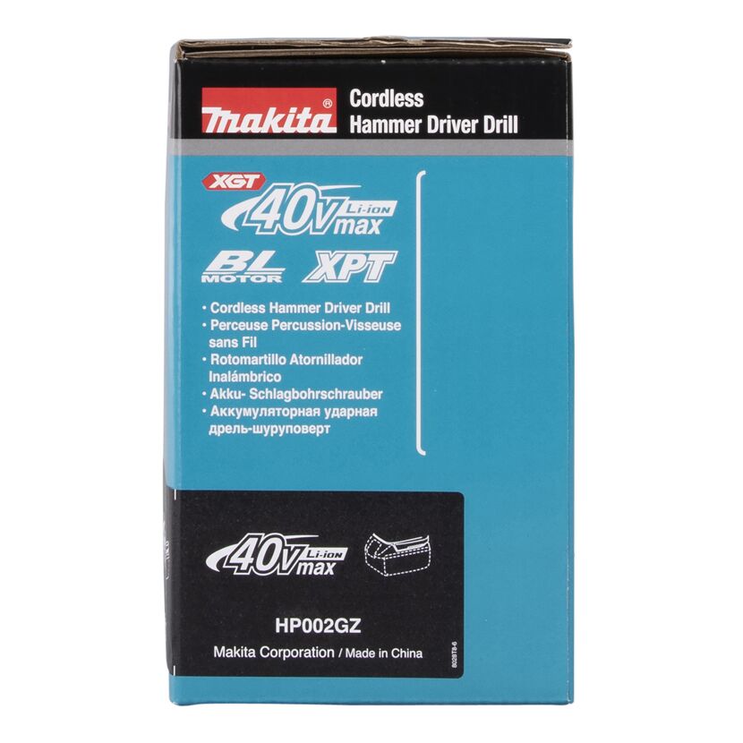 Makita Akku-Schlagbohrschrauber HP002GZ, Verpackung