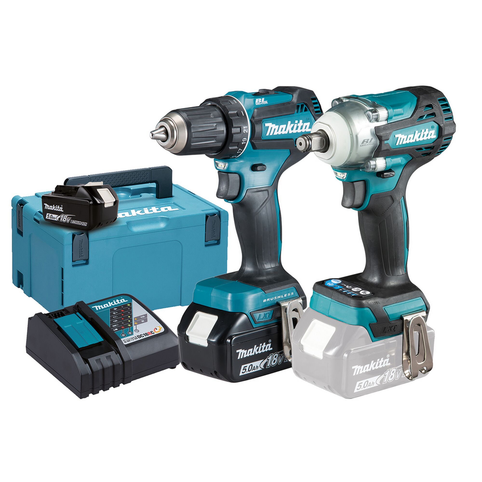 Makita Akku-Kombo-Kit mit Bohrschrauber und Schlagschrauber