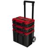 Einhell Systemkoffer rot-schwarz mit Rollen und Griff
